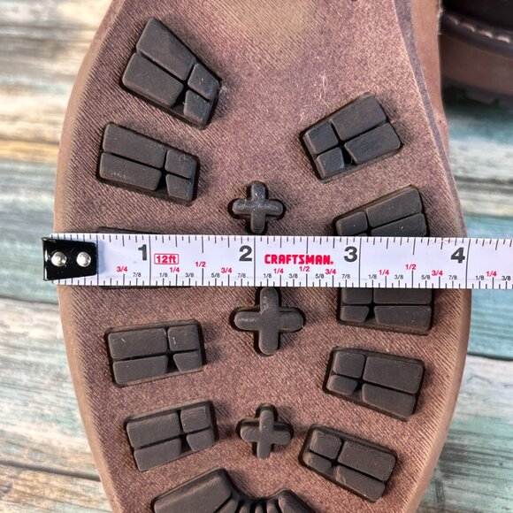 Skechers Ankle Boot Mens Sz 8.5 Brown Leather Zip Cap Toe Combat Moto Distressed - Picture 9 of 13